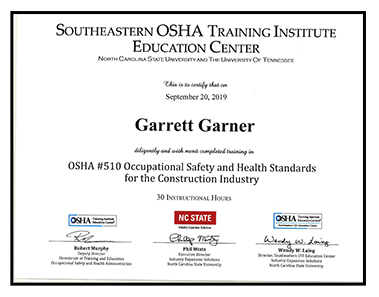 Six in Durham complete in-depth OSHA 510 course - LeChase Construction ...