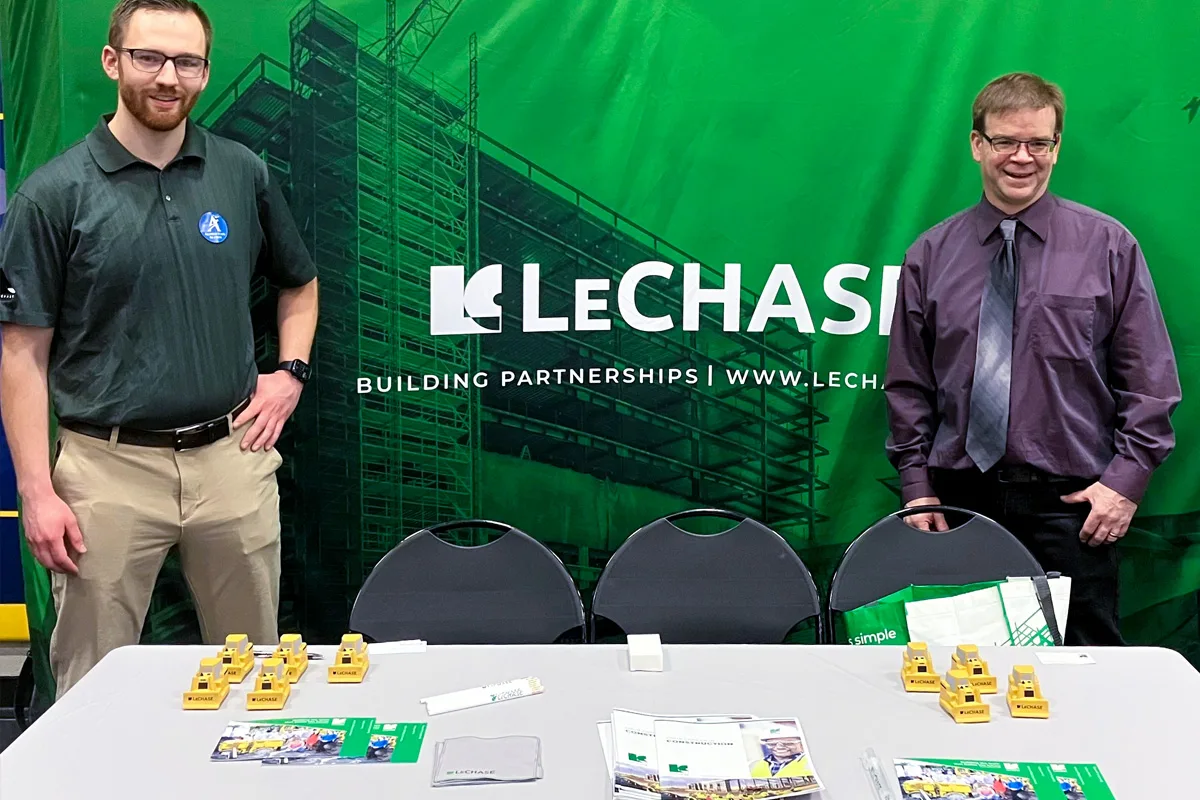 LeChase connects with students at Alfred State career fair LeChase