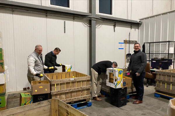 Capital Region volunteering at the regional food bank