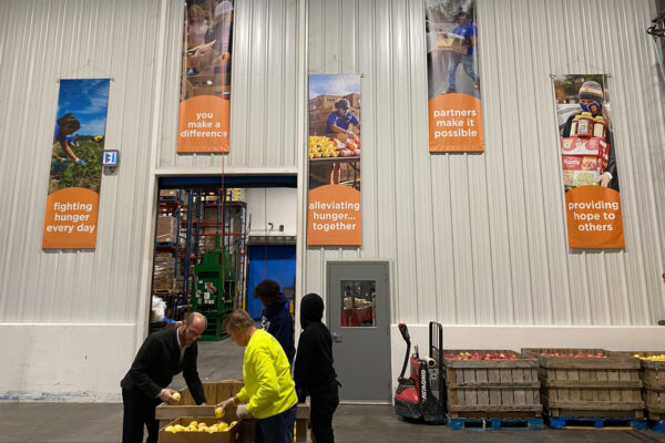 Capital Region volunteering at the regional food bank